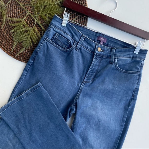 NYDJ Jeans Nydj Womens Jeans Blue Straight Leg Stretch 5 Pocket